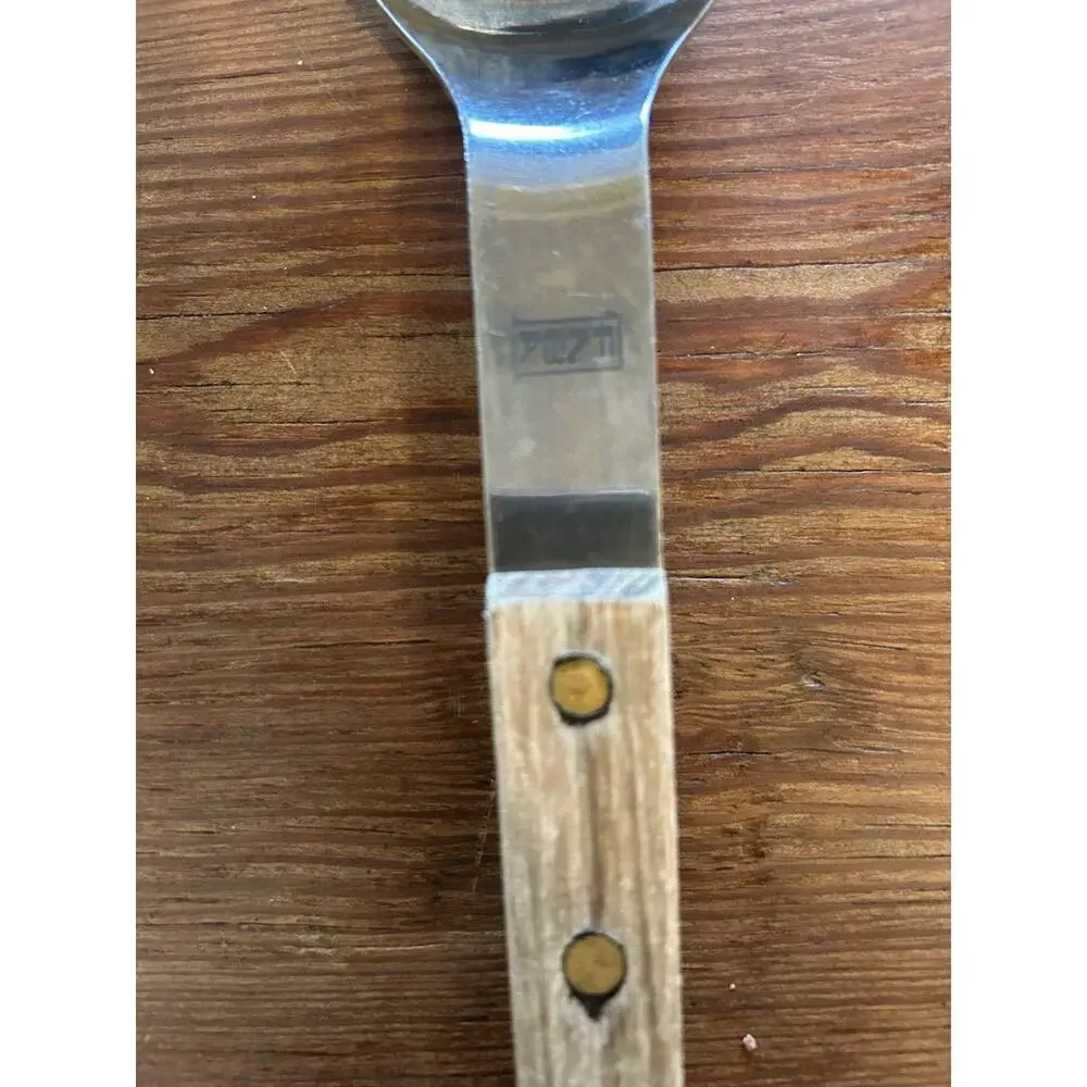 Vtg 1960s Vernco Ice Cream‎ Scoop Spoon Stainless Steel Wood Handle 9.75” Japan